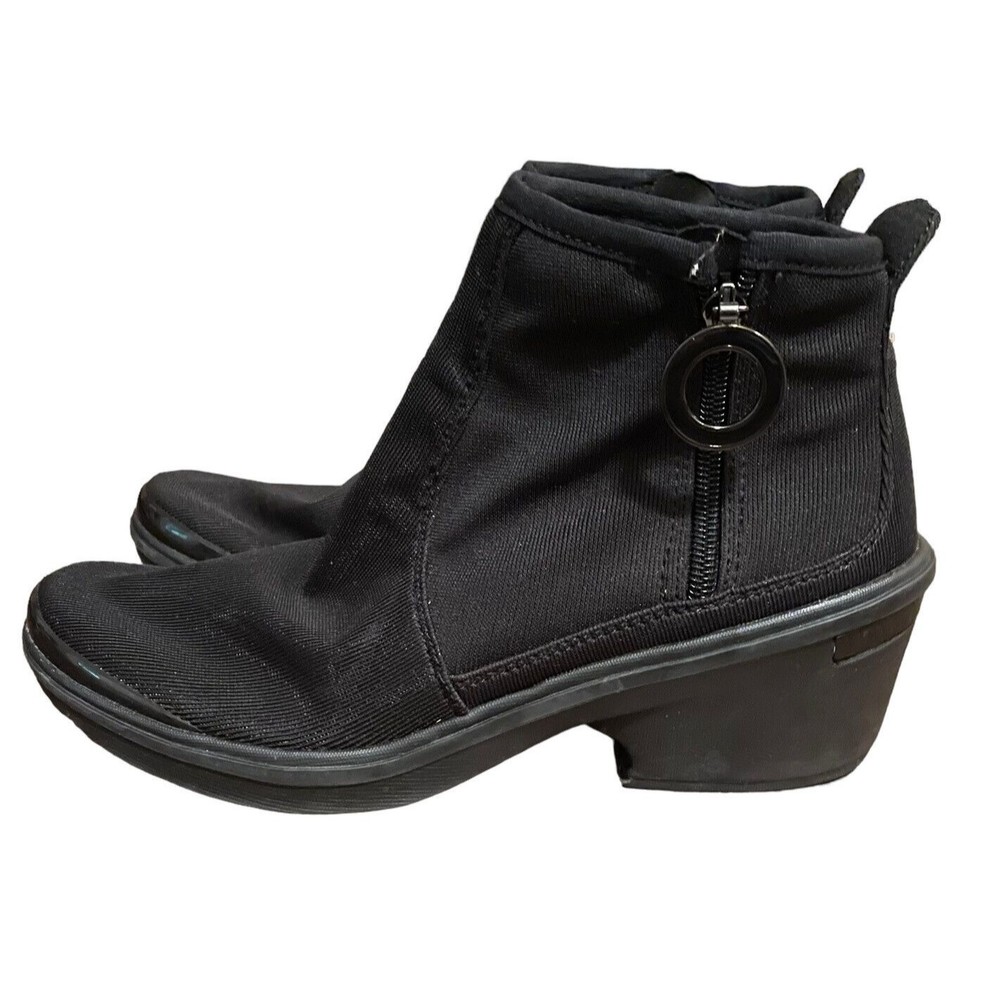 Bzees Black Ankle Booties with Side Zipper